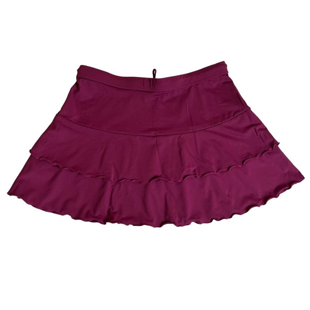 Athleta Woman size Small Ruffle Tiered Tennis Skirt UNLINED Coquette Tenniscore - Picture 5 of 8
